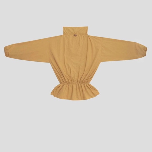 BASERANGE The Air Top Sighs Yellow Organic Cotton Poplin Spring/Summer 2025 S - Picture 3 of 16